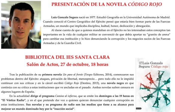 Presentación Novela 'Código Rojo' (IES Santa Clara de Santander)